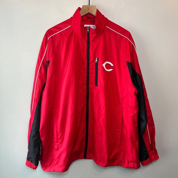 G-III Sports Men's Cincinnati Reds Full Zip Windbreaker Jacket Size X-Large